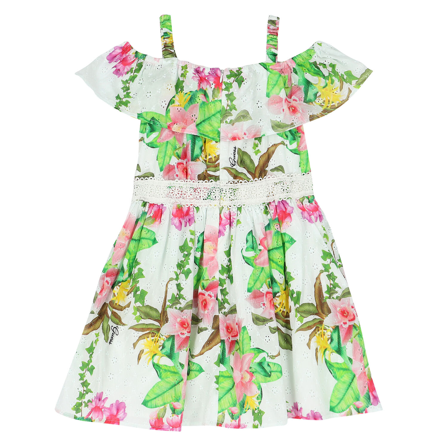 فستان باللون الأبيض والأصفر ليمون, 1, hi-res