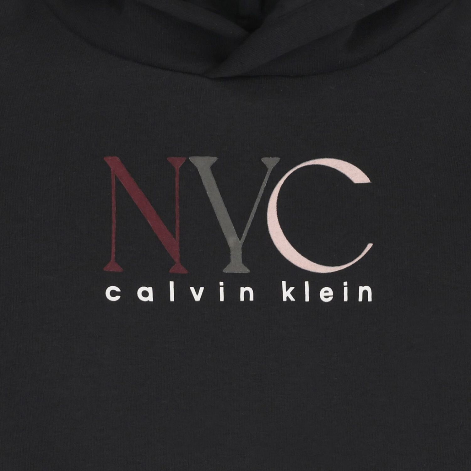 Girls Black Logo Hooded Top, 1, hi-res