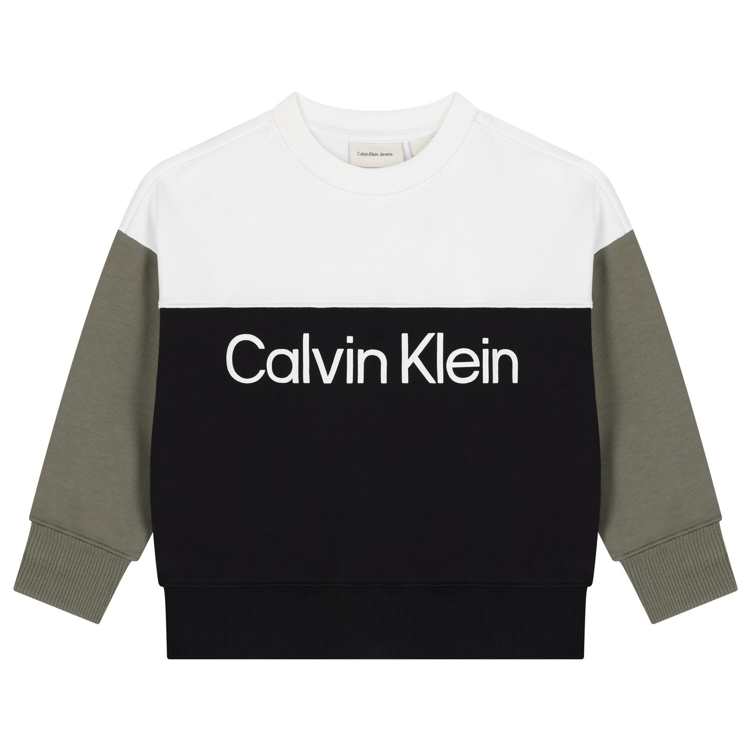 سويت شيرت بشعار أسود وأخضر وأبيض للأولاد, 1, hi-res