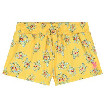 Girls Yellow Turtle Shorts