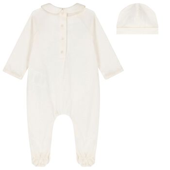 Ivory Teddy Bear Babygrow Gift Set