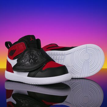 Black, Red & White Sky Jordan 1 Trainers