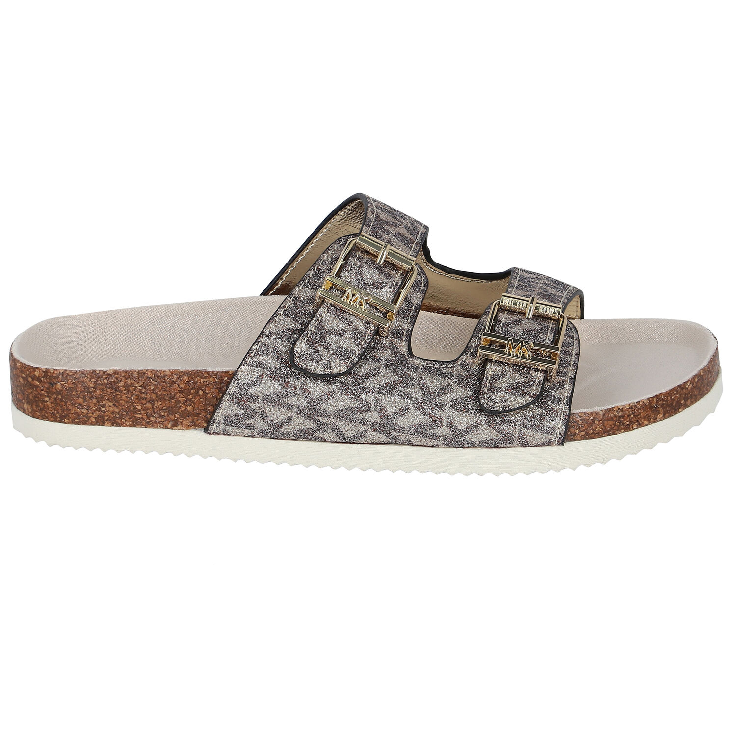 صندل بالشعار باللون الذهبي للبنات, 1, hi-res