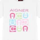 Girls White Logo T-Shirt, 1, hi-res