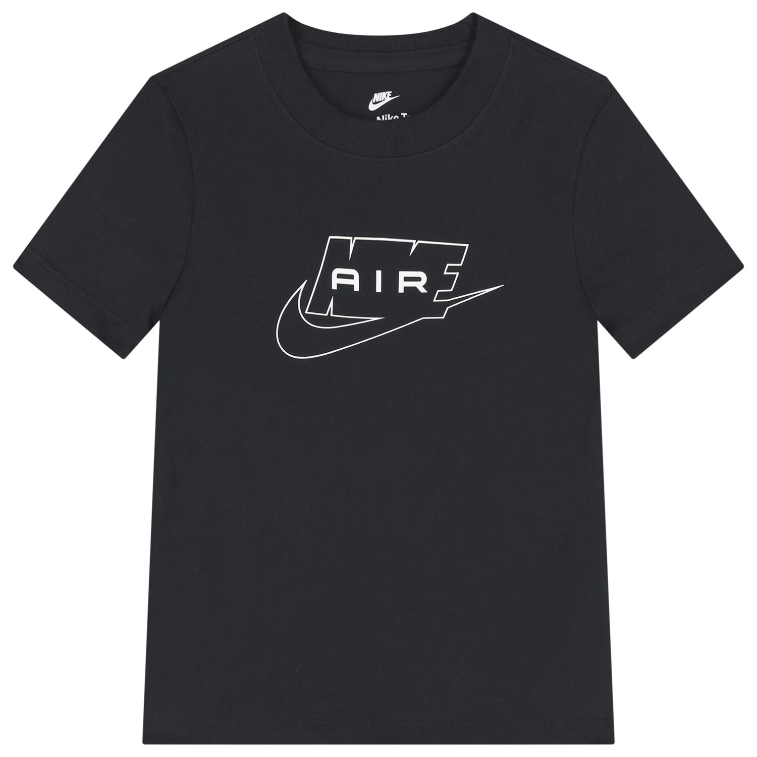 Boys Black Logo T-Shirt, 1, hi-res