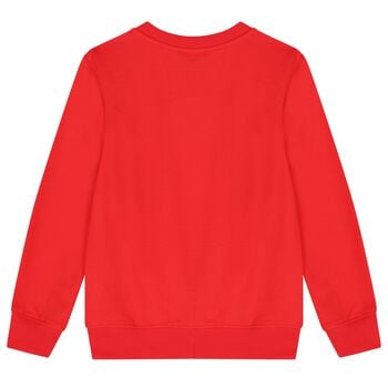Red Christmas Teddy Bear Logo Sweatshirt 
