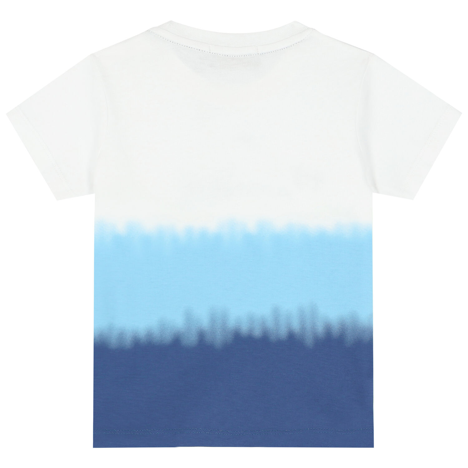 Younger Boys White & Blue Logo T-Shirt, 1, hi-res