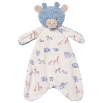 Baby Boys Blue & Ivory Giraffe Doudou Comforter