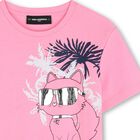 Girls Pink Choupette Logo T-Shirt, 1, hi-res