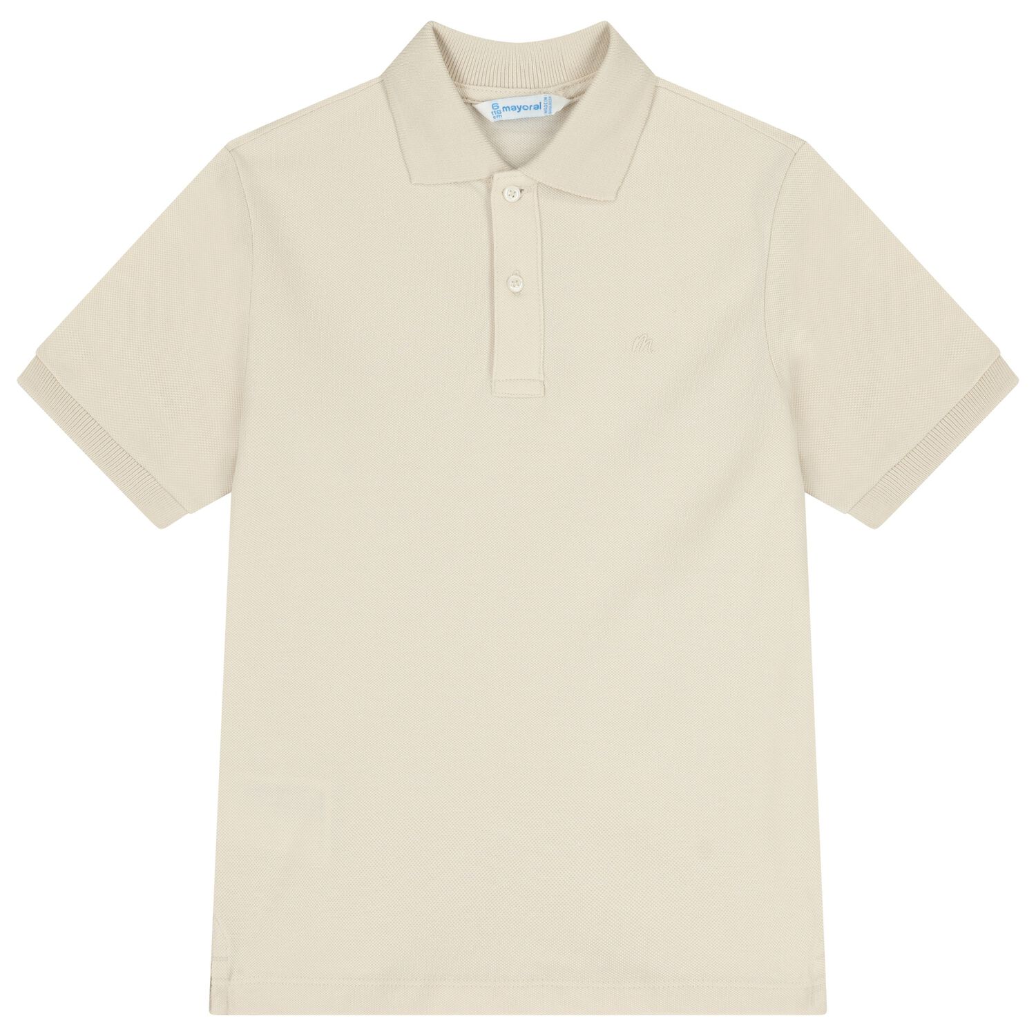 Boys Beige Logo Polo Shirt, 2, hi-res
