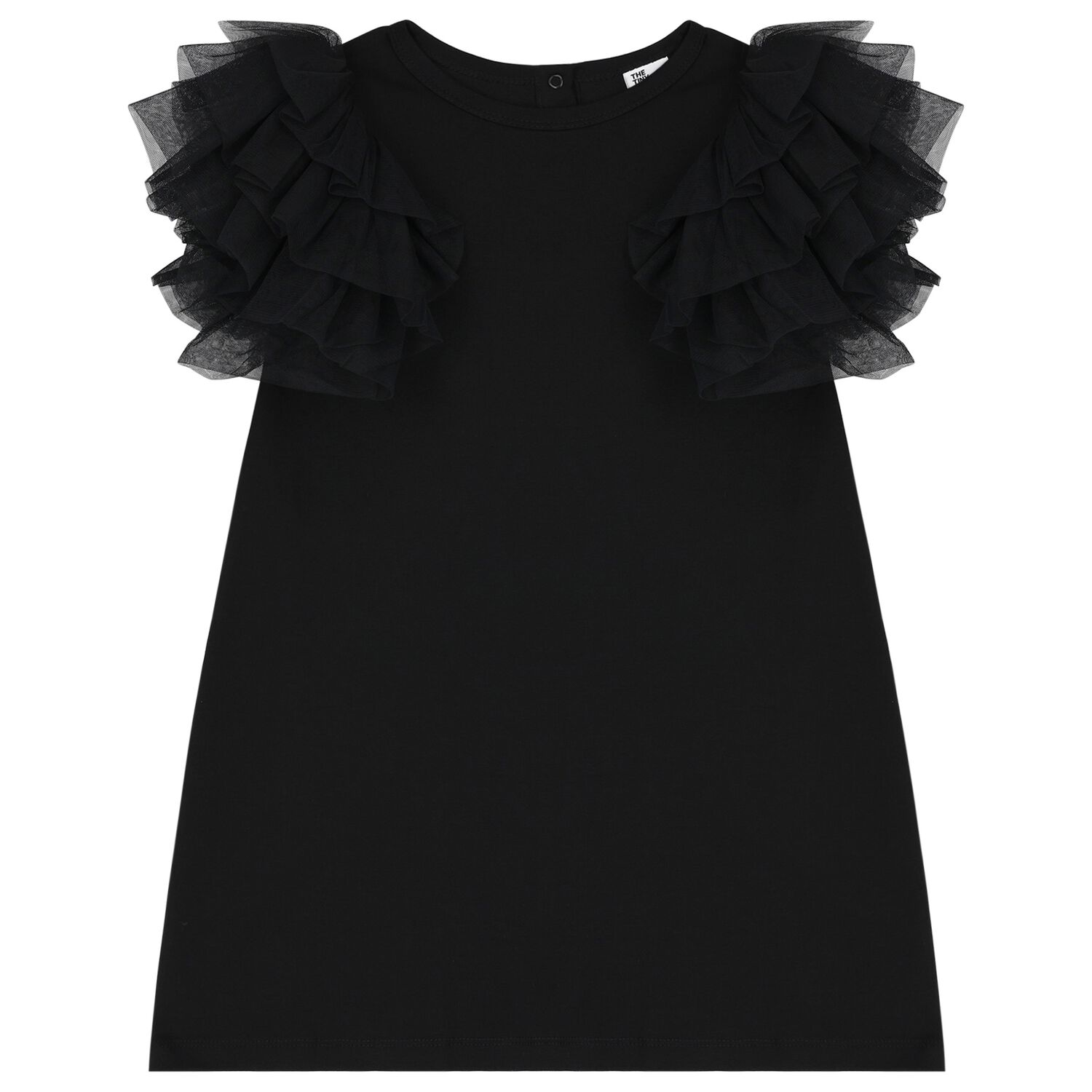 Girls Black Tulle Dress, 5, hi-res image number null
