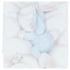 طقم بطانية أولاد بطبعة الأرنب باللون الأبيض والأزرق, 2, hi-res