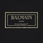 فستان سويت شيرت بالشعار باللون الأسود والذهبى, 1, hi-res