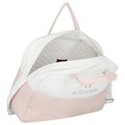 White & Beige Logo Baby Changing Bag, 1, hi-res