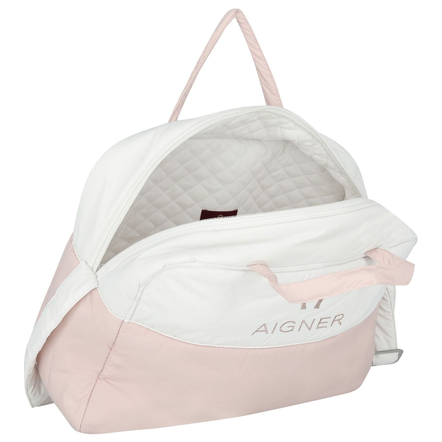 White & Beige Logo Baby Changing Bag, 1, hi-res image number null