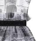 فستان بنات تول باللون الأسود و الأبيض, 2, hi-res