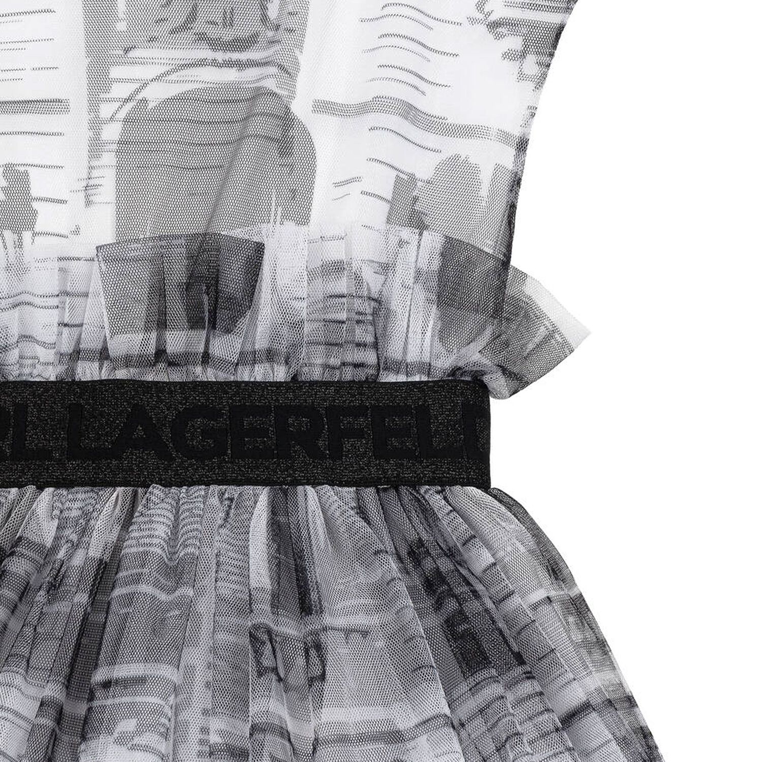 فستان بنات تول باللون الأسود و الأبيض, 2, hi-res image number null