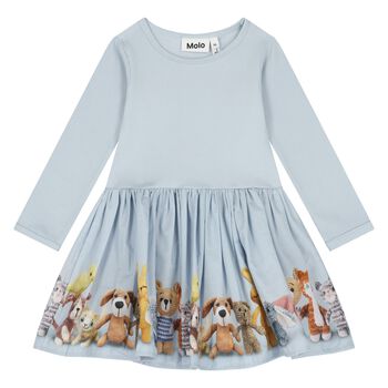 Younger Girls Blue Bear Dress