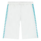 Boys White Logo Shorts, 1, hi-res