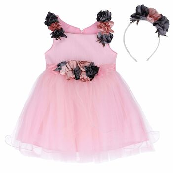 Girls Pink Sleeveless Dress