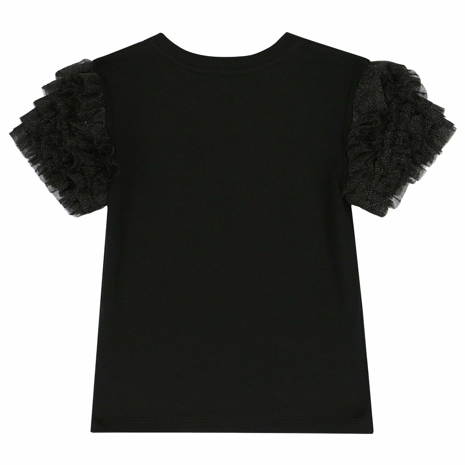 Girls Black Logo T-Shirt, 2, hi-res