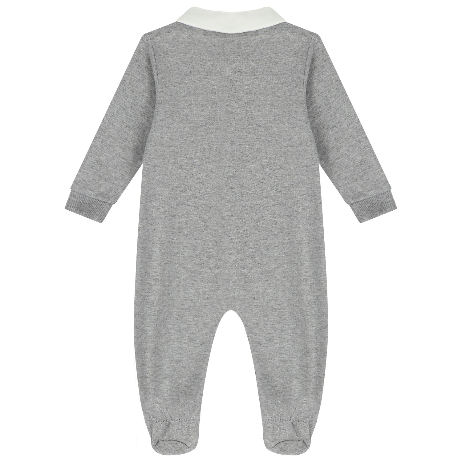 Grey Teddy Bear Logo Babygrow, 1, hi-res