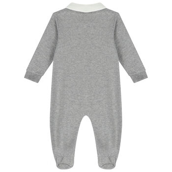 Grey Teddy Bear Logo Babygrow