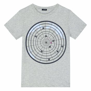 Boys Grey Cotton T-Shirt