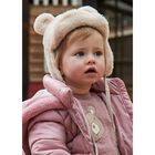 Younger Girls Beige Faux Fur Bear Hat & Scarf Set , 2, hi-res