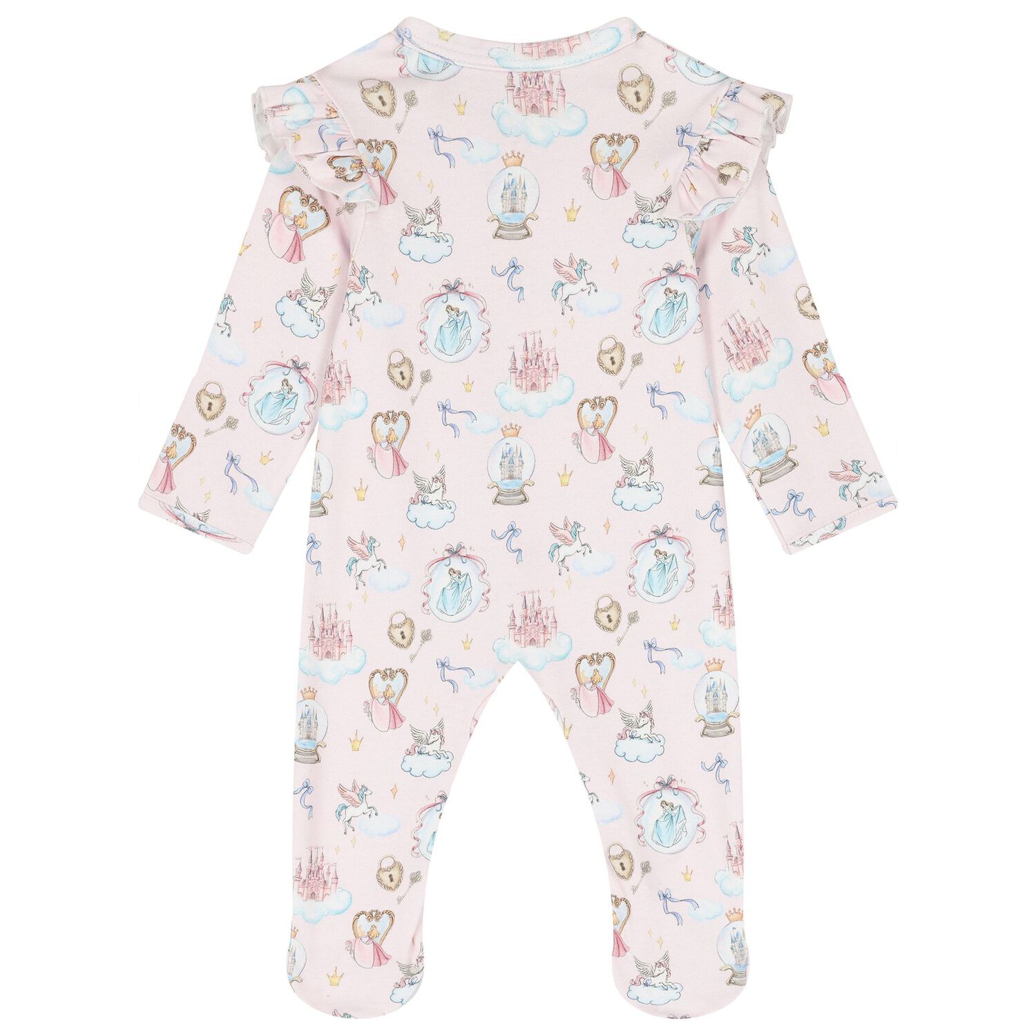 Baby Girls Pink Princess Babygrow Gift Set (3 Piece), 1, hi-res