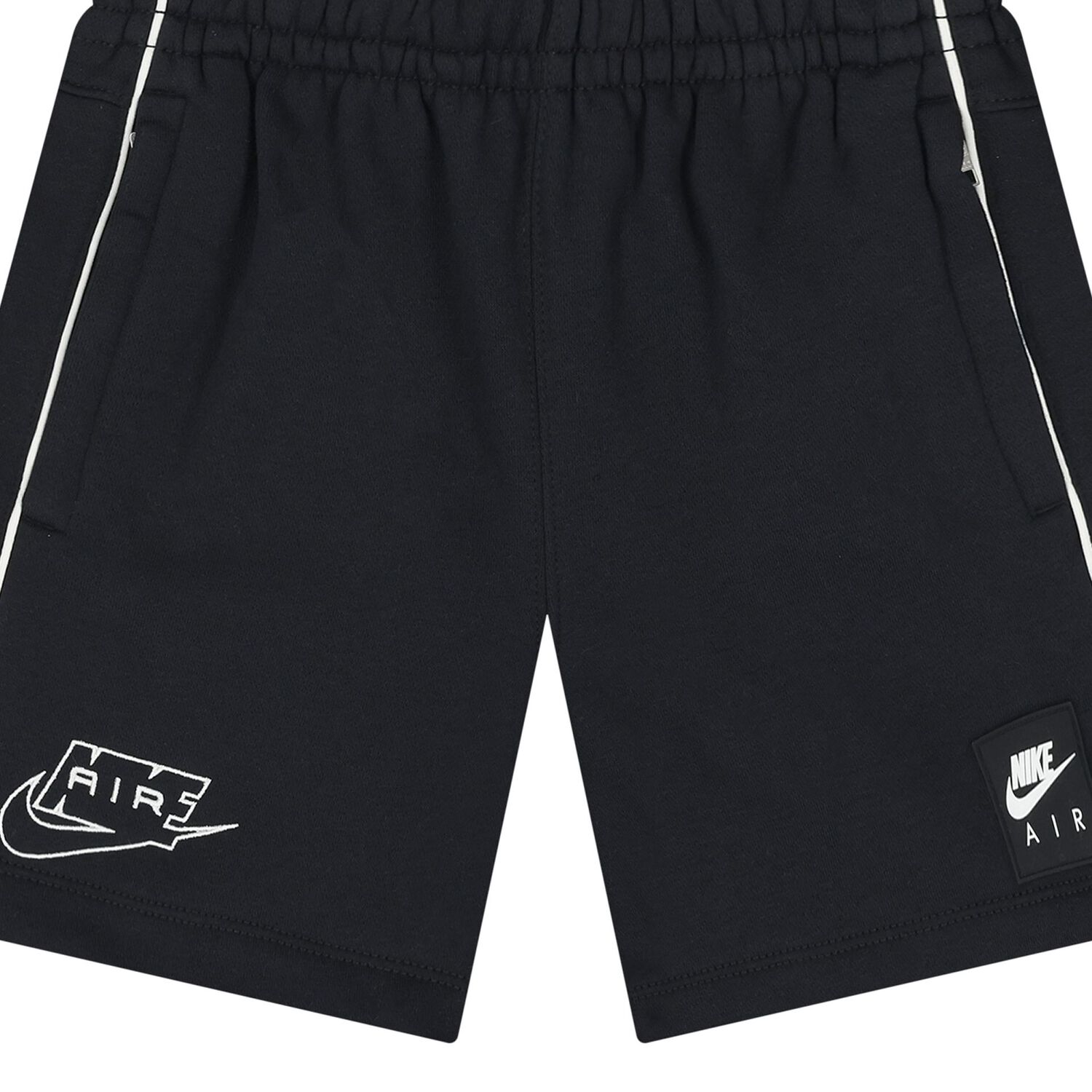 Boys Black Logo Shorts, 1, hi-res