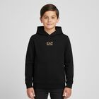 Boys Black Logo Hooded Top, 2, hi-res