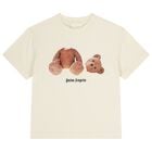 Girls Ivory Teddy Bear Logo T-Shirt, 1, hi-res