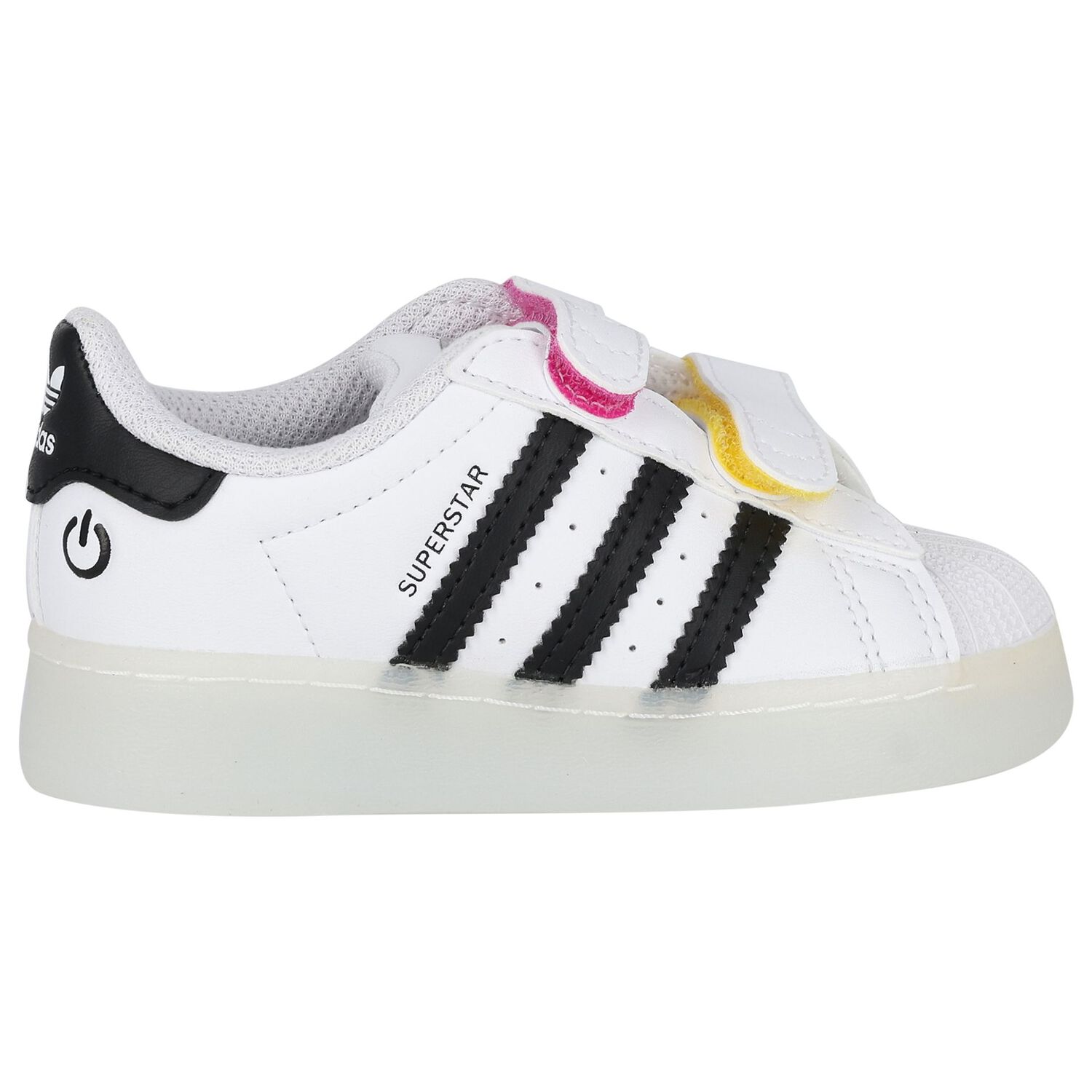 حذاء رياضي سوبر ستار بإضاءة ليد باللون الأبيض والأسود, 1, hi-res image number null