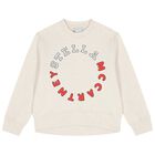 Girls Beige Logo Sweatshirt, 1, hi-res