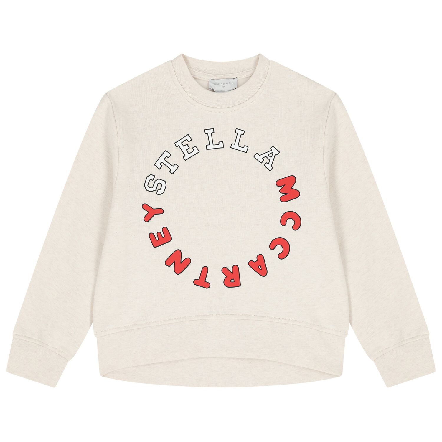 Girls Beige Logo Sweatshirt, 1, hi-res