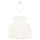 Baby Girls Ivory Tulle Dress Set, 2, hi-res