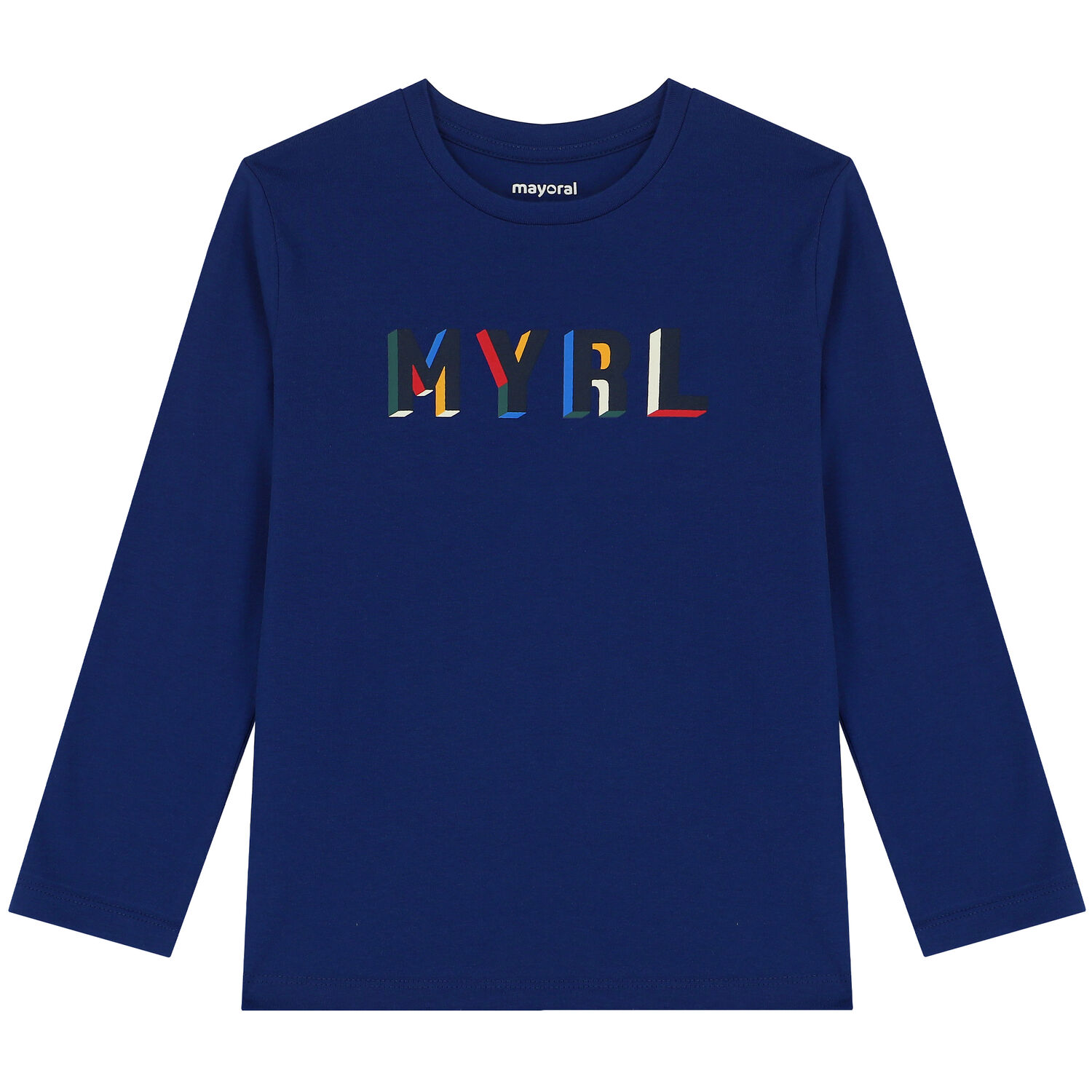 Boys Blue Logo Long Sleeve Top, 1, hi-res image number null
