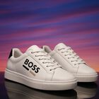 Boys White Logo Trainers, 1, hi-res