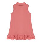 Baby Girls Pink Logo Ruffled Dress Set, 1, hi-res