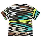 Boys Multi-Coloured Zigzag Logo T-Shirt, 1, hi-res