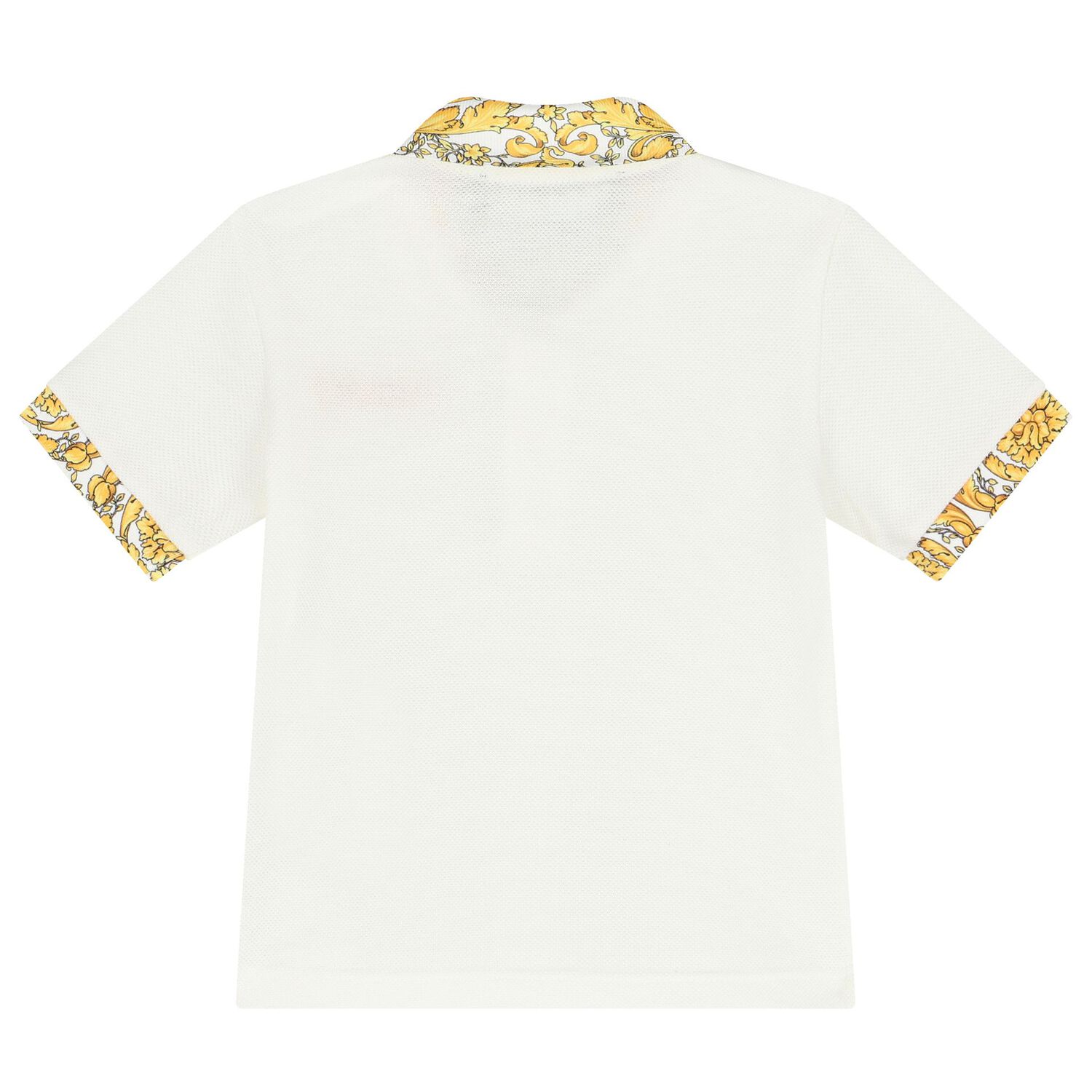 تيشيرت بولو أولاد بالشعار باللون العاجى, 1, hi-res image number null