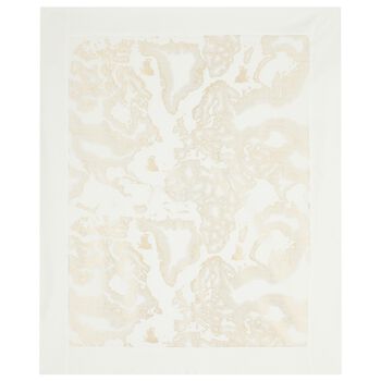 بطانية أطفال باللون بيضاء وذهبية بنقشة خريطة جغرافية