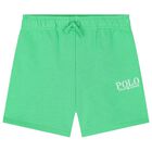 Boys Green Jersey Shorts, 1, hi-res