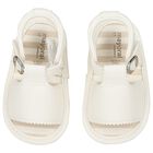Baby Girls White Sandals, 1, hi-res