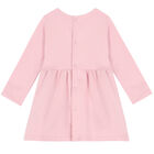 فستان قطن بالشعار باللون الزهري, 1, hi-res