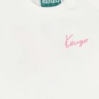 Younger Girls Ivory Floral Logo Long Sleeve Top, 1, hi-res