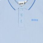Younger Boys Blue Logo Polo Shirt, 5, hi-res