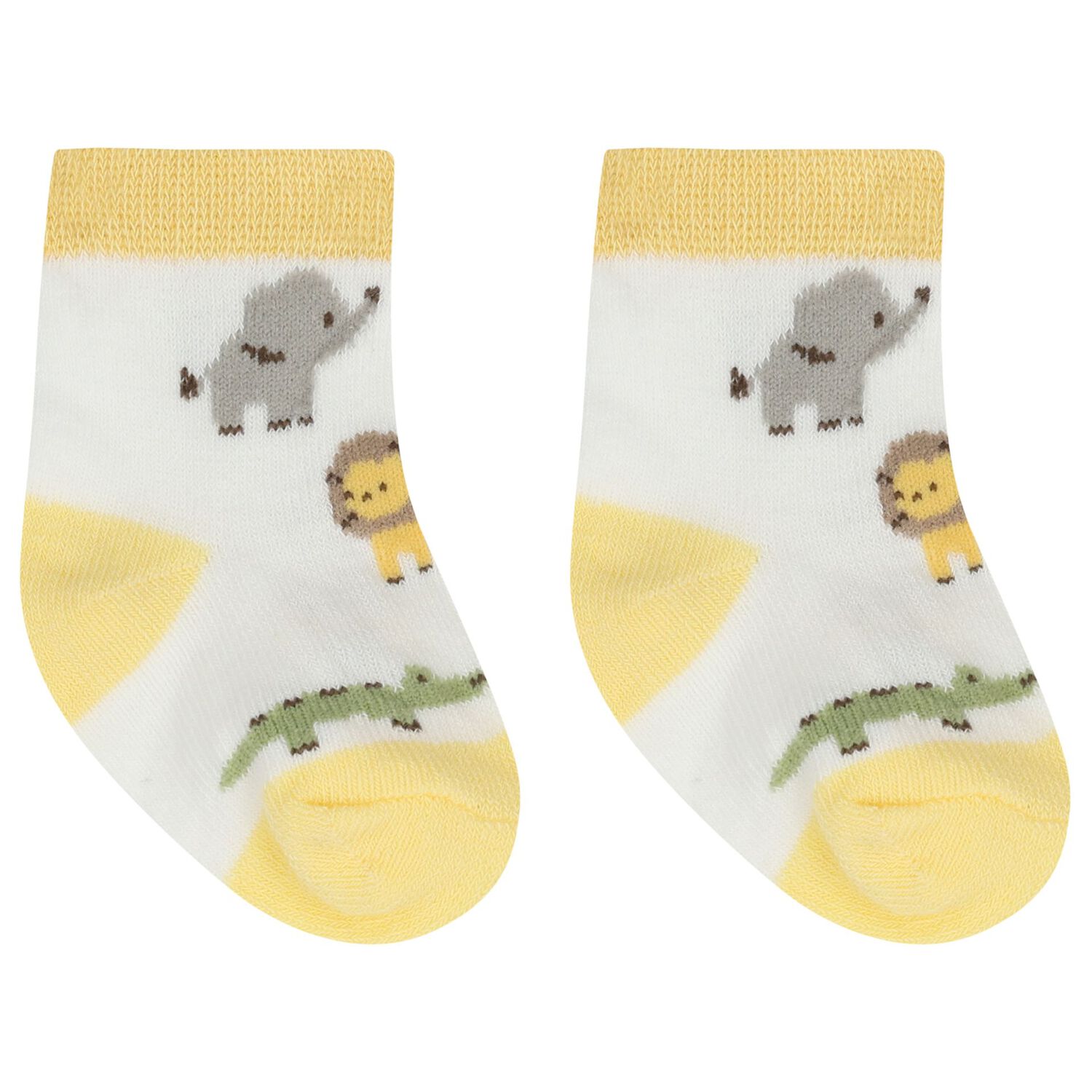 جوارب أولاد باللون الاصفر والابيض  ( 4 قطع), 2, hi-res