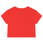 Girls Orange Logo T-Shirt, 1, hi-res